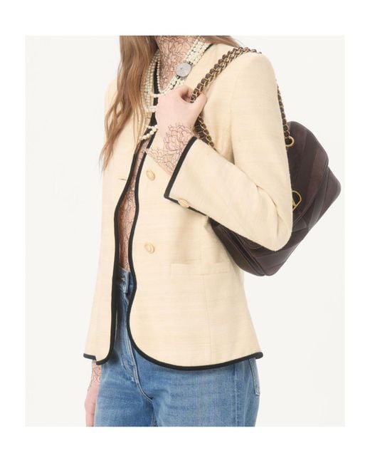 Valentino Natural Contrast Trim Jackets