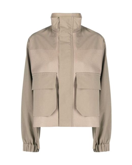 Sacai Natural Pleated Panelled Jacket