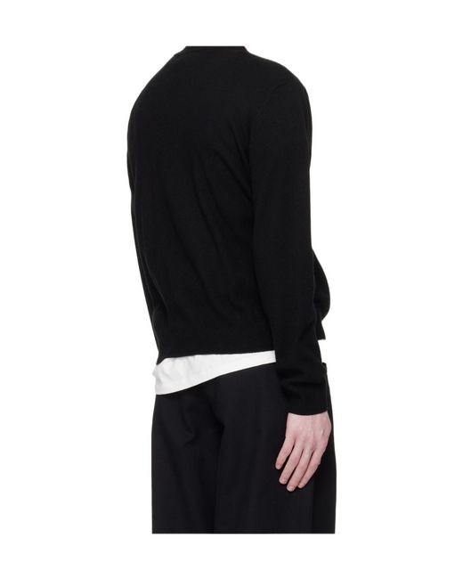 Entire studios Black V-Neck Sweater for men