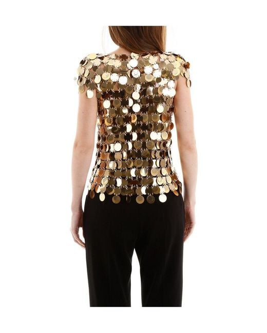 Rabanne Black Sequins T-Shirt