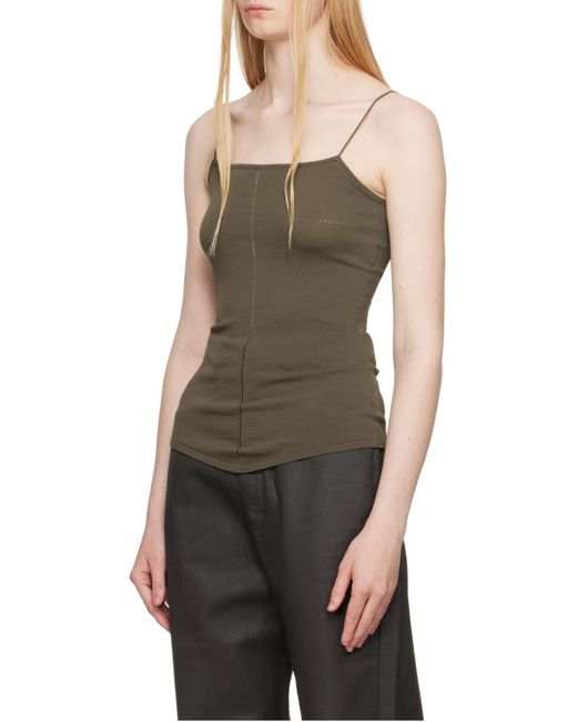 Lemaire Green Fine-Knit Tank Top