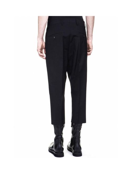 Rick Owens Black Logo Casual Pants for men