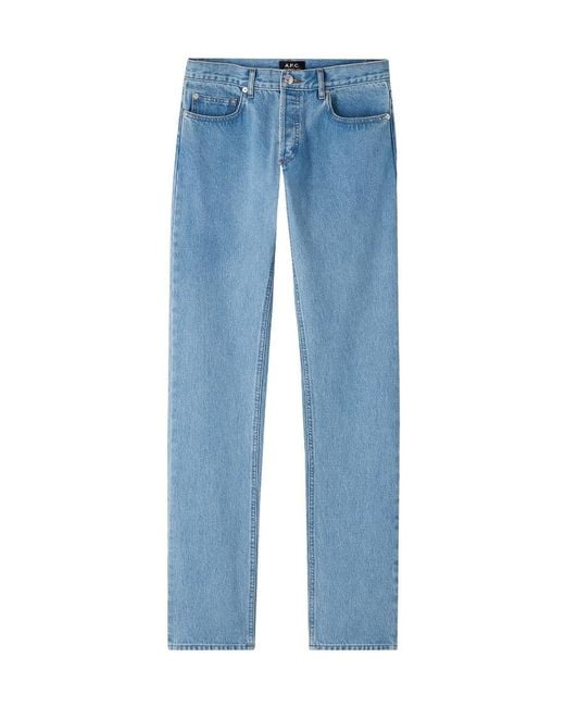 A.P.C. Blue Straight-Leg Jeans for men