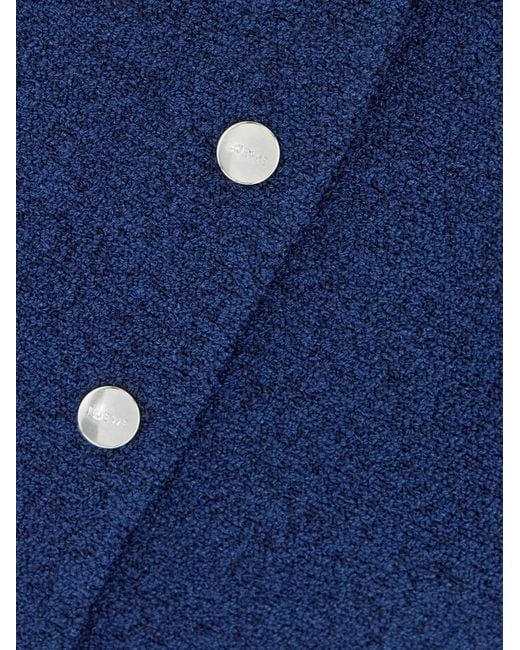 Loewe Blue Long-Sleeved Knitted Cardigan