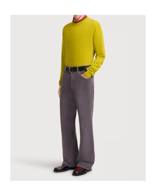 Marni Purple Corduroy Flared Trousers for men