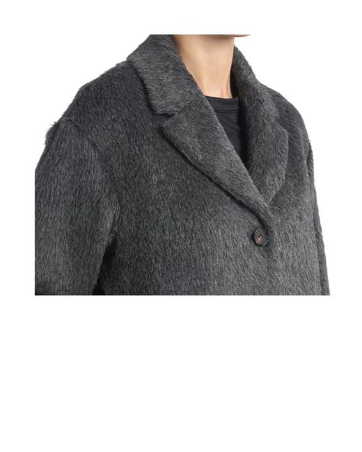 Max Mara Black 'S Agave Button-Up Coat