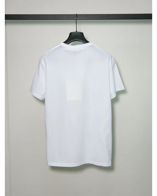 McQueen White Botanical Logo Print T-Shirt for men