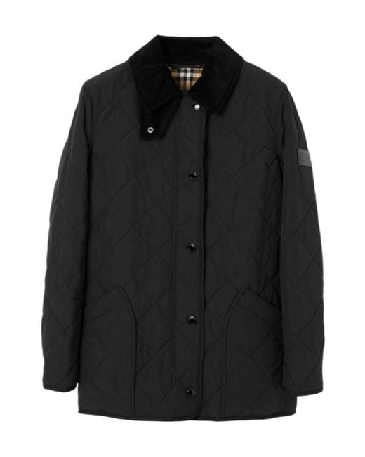 Burberry Black Quilted Thermoregulated Barn Jacket