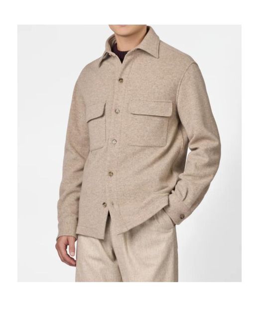 Tod's Natural Buttoned Flap-Pocket Shirt Jacket for men