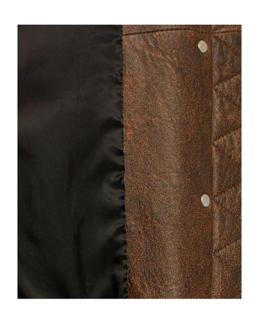 Khaite Brown Sandor Leather Bomber Jacket