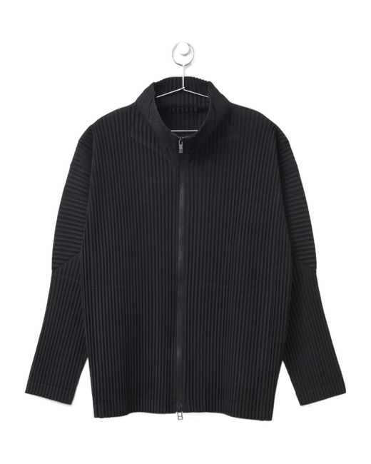 Homme Plissé Issey Miyake Blue Pleated Jacket for men
