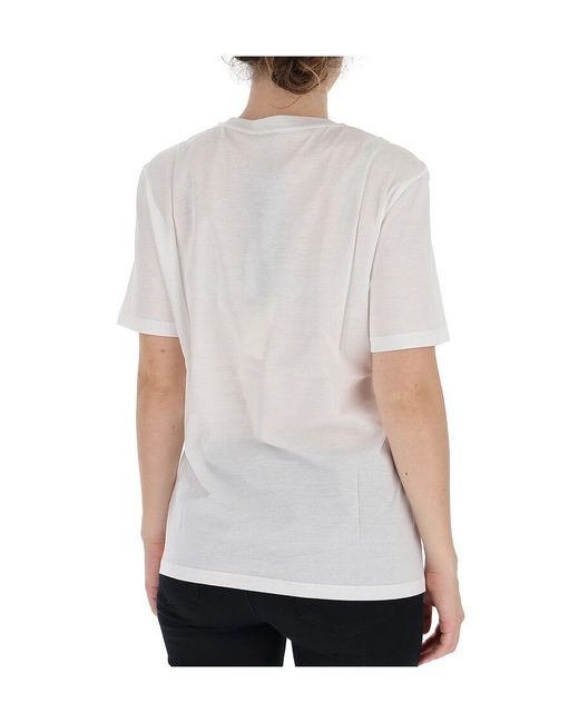 Versace White Pattern Printed T-Shirt