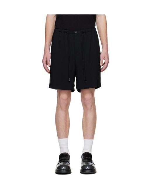 Nili Lotan Black Drawstring Shorts for men