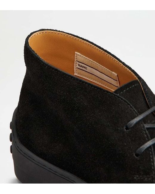 Tod's Black Suede Desert Boots for men