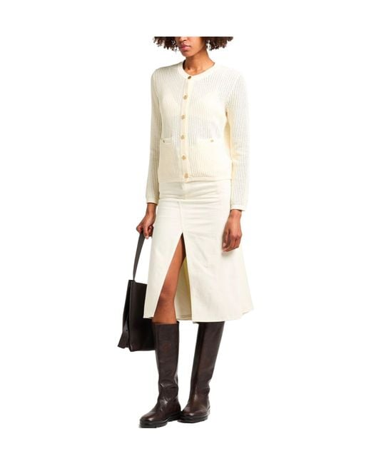 Rag & Bone Natural Solid Color Lightweight Knit Cardigan