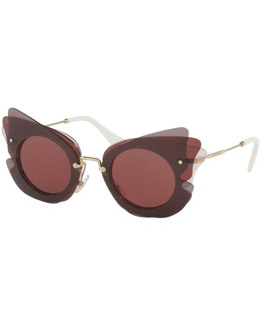 Miu Miu Pink Logo Sunglasses
