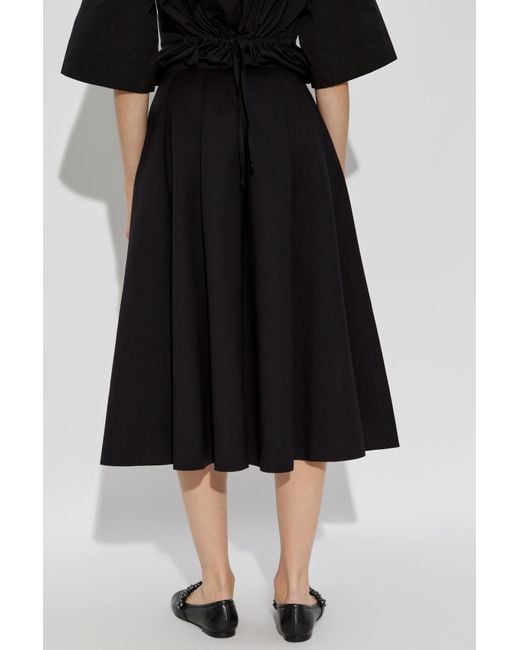 Fabiana Filippi Black Flared Midi Skirt
