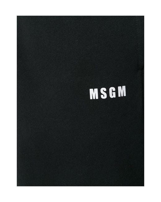 MSGM Black Trousers for men