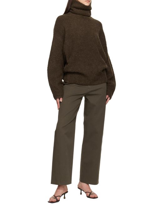 Totême Green Totme Twisted Relaxed Trousers