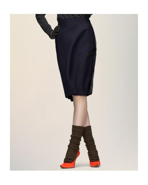 Maison Margiela Blue Midi Skirt