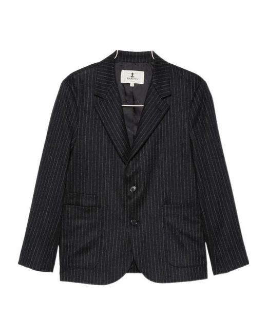 Barena Black Pinstripe Twobutton Blazer