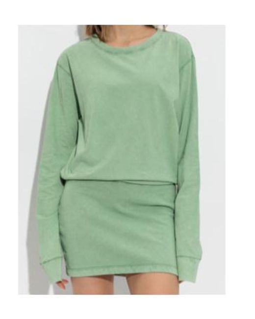 DSquared² Green Long Sleeved Handwritten Logo Mini Dress
