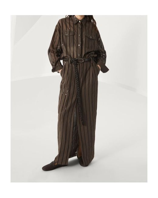Brunello Cucinelli Brown Dazzling Embroidery Jacket