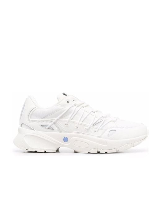 McQ Alexander McQueen White Panelled Lace-Up Sneakers for men