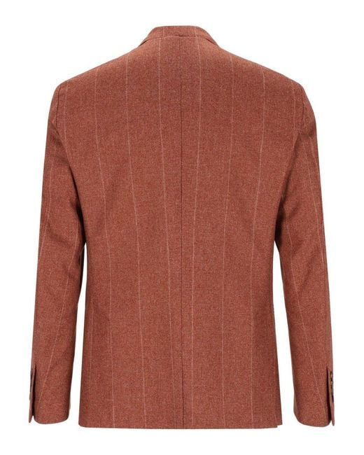 Eleventy Brown Long-Sleeved Suit Jacket for men
