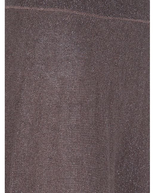 D.exterior Brown Vanisè Flared Skirt