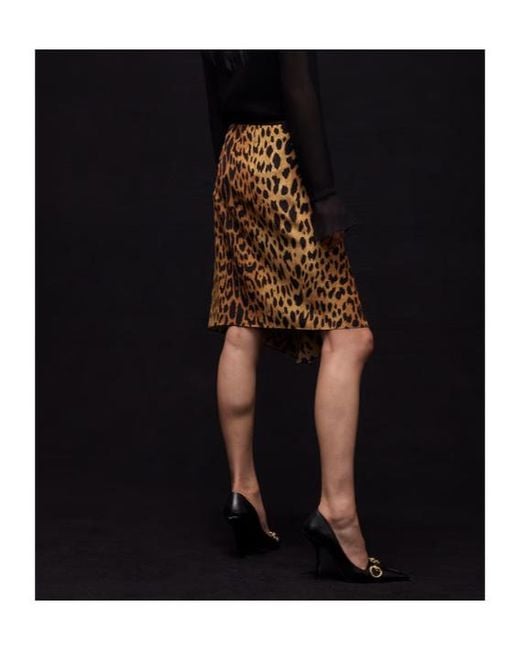 Gucci Natural Printed Silk Crêpe De Chine Skirt