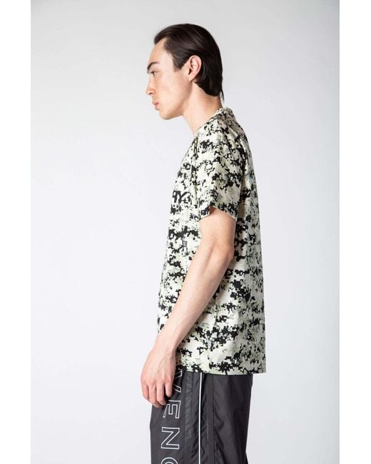 Givenchy White Camouflage Printed Crewneck T-Shirt for men