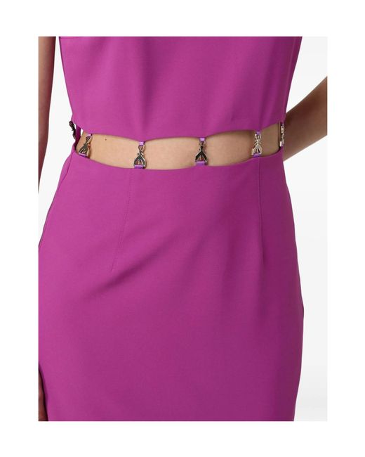 Patrizia Pepe Purple Cut-Out Midi Dress