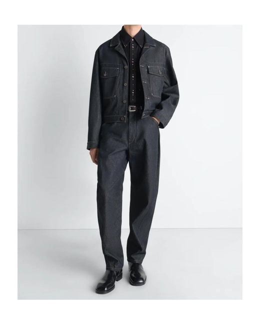 Lemaire Black Trucker Jacket for men