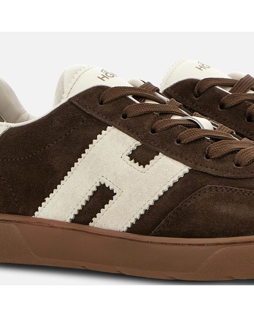 Hogan Brown Cool Logo Low-Top Sneakers for men
