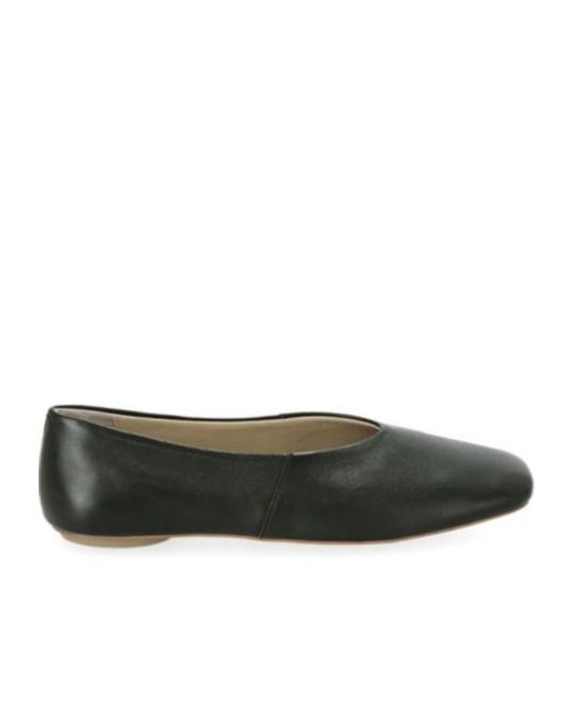 Max Mara Green Catullo Square Toe Slip-On Flat Shoes