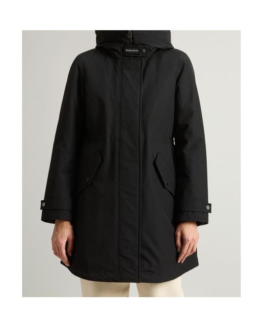 Woolrich Black Ramar Straight Hem Parka