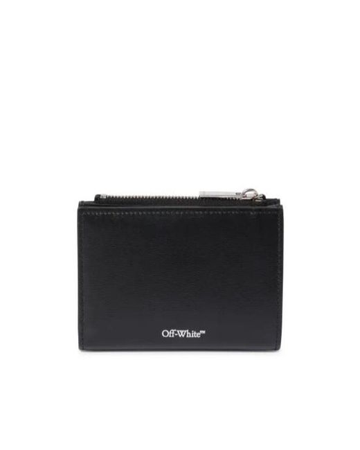 Off-White c/o Virgil Abloh Black Jitney Quote Zipped Bifold Wallet