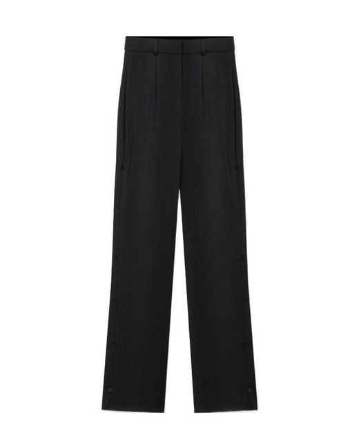 Nanushka Black Felina Straight-Leg Satin Trousers