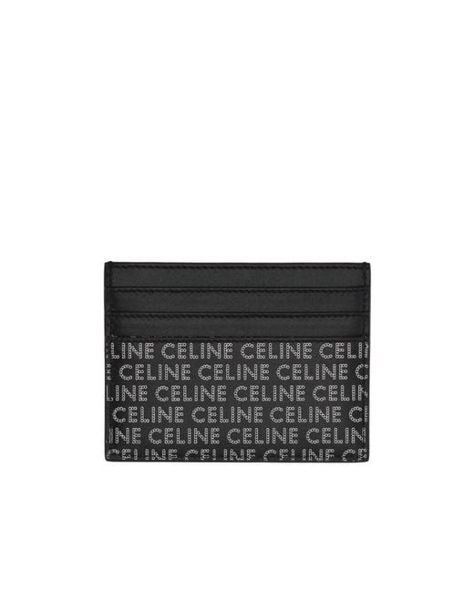 Céline Black Logo Card Bag for men