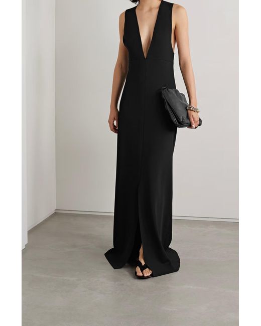 The Row Black Ingmar Twisted Back Dress Skirt