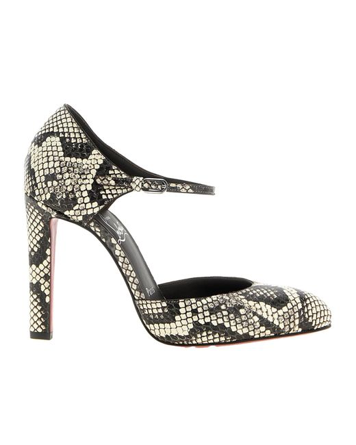 Christian Louboutin Metallic Stiletto-Heeled Sandals