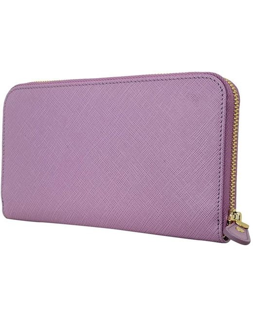 Ferragamo Purple Logo Details Wallet