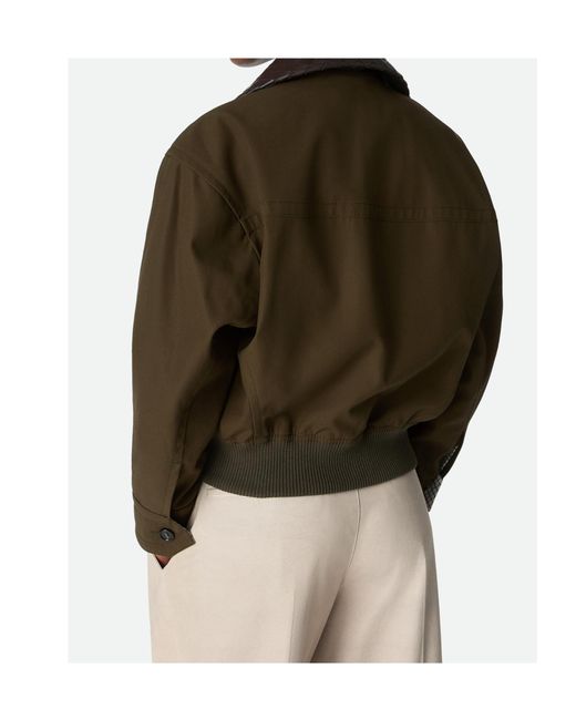 Bottega Veneta Green Cotton Twill Blouson