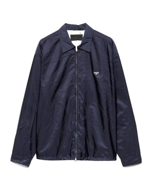 Prada Blue Long-Sleeved Casual Jacket for men