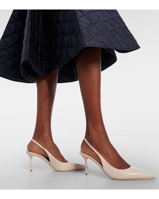 Paris Texas White Lidia 70 Leather Slingback Pumps