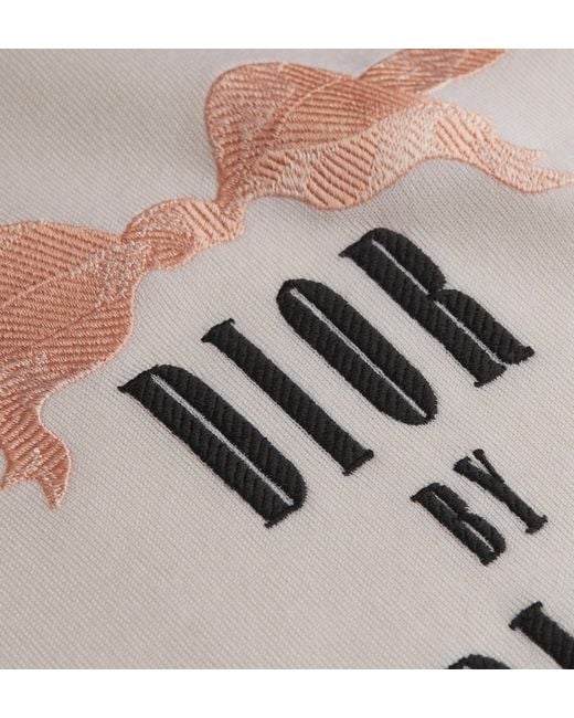 Dior White Book Cover Embroidered Sweater
