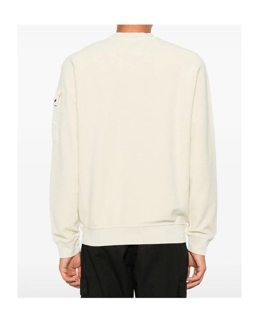 C P Company White Long-Sleeve Sweatshirt for men