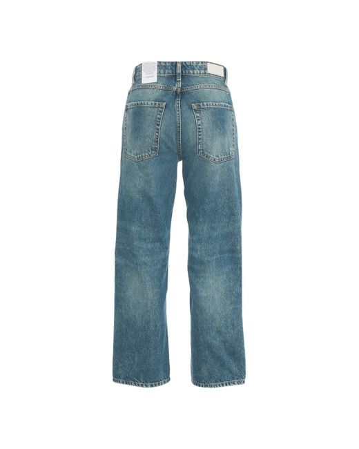 ICON DENIM Blue Denim Trousers With Belt Loops