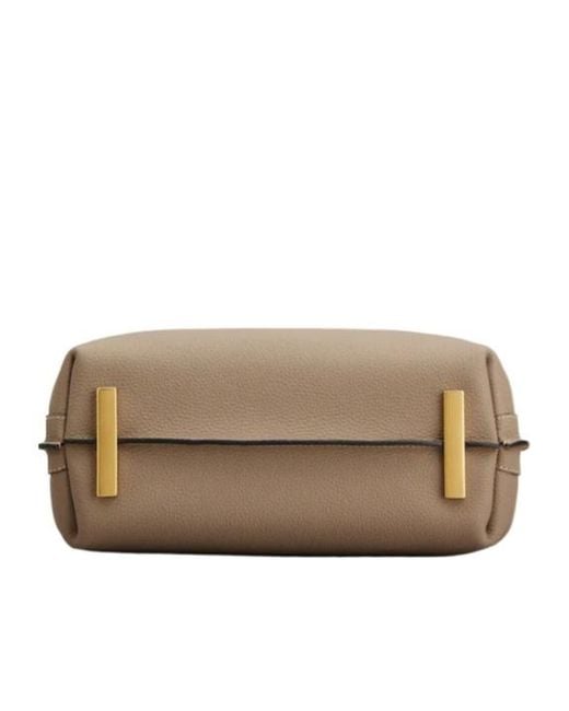 Tod's Natural T-Plaque Belt Detail Tote Bag